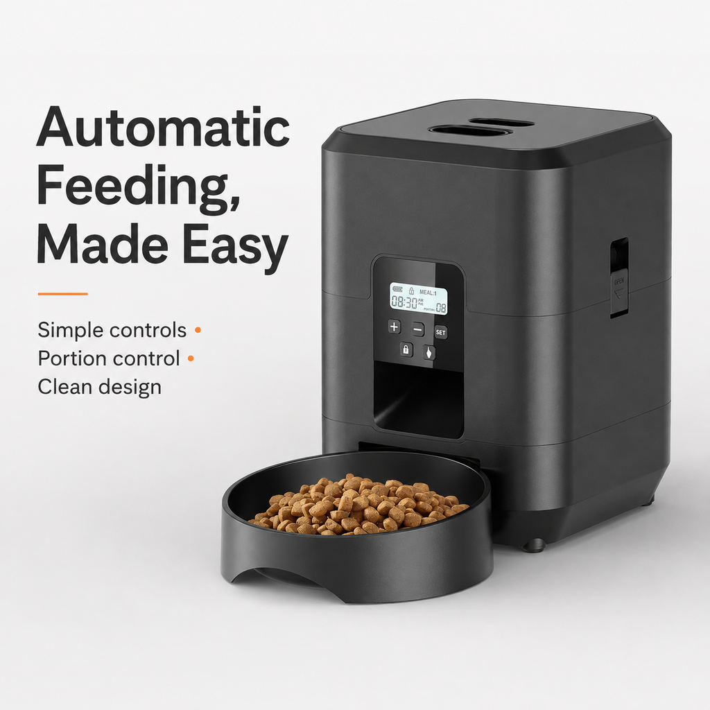 Petsyl™ Smart Automatic Pet Feeder — Timed Portions for Dogs & Cats (Wi-Fi Option)
