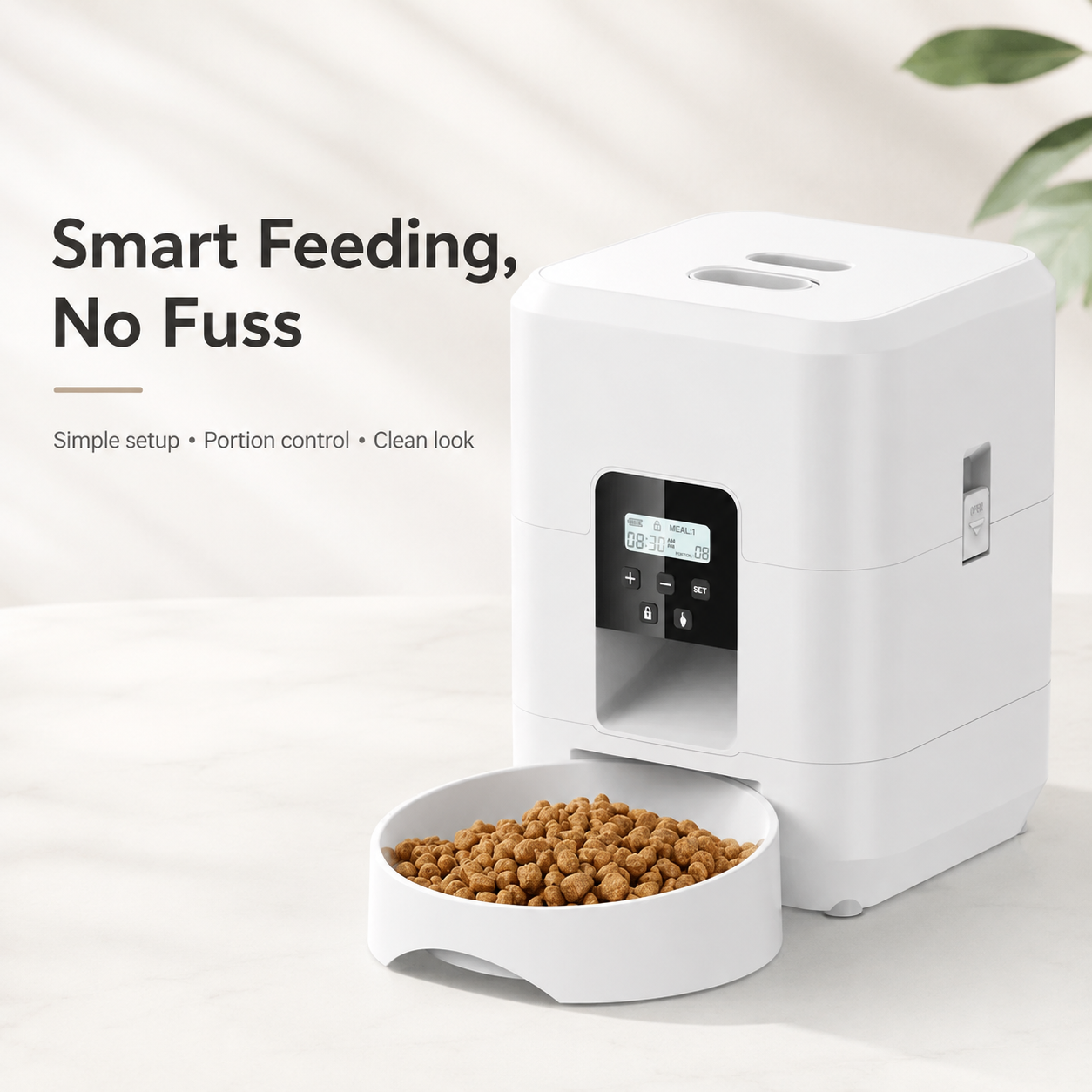 Petsyl™ Smart Automatic Pet Feeder — Timed Portions for Dogs & Cats (Wi-Fi Option)